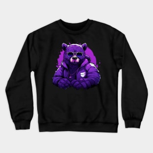 Cool Purple Bear Crewneck Sweatshirt